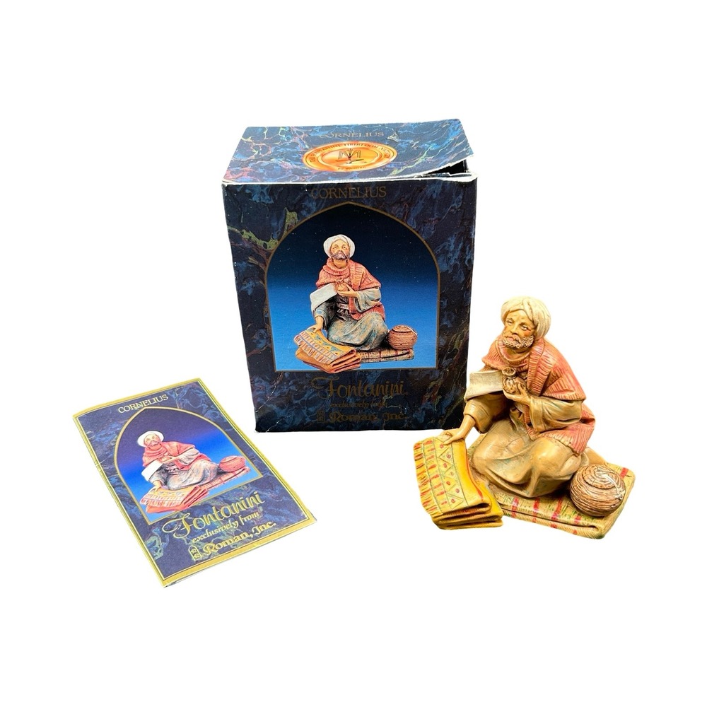 Fontanini Cornelius Rug Merchant 1996 Heirloom Nativity Figurine Italy 5 inch